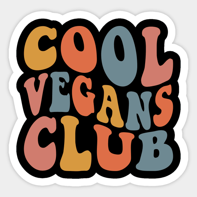 Cool Vegans Club, Vegan Christmas Gifts, 2023 Sticker by KindWanderer